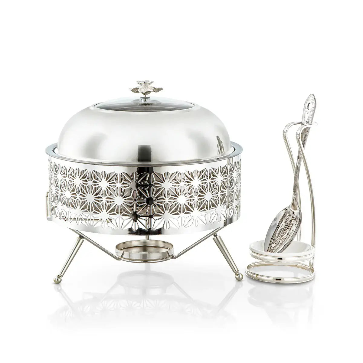 Chafing dish, silver. - Mawaeen