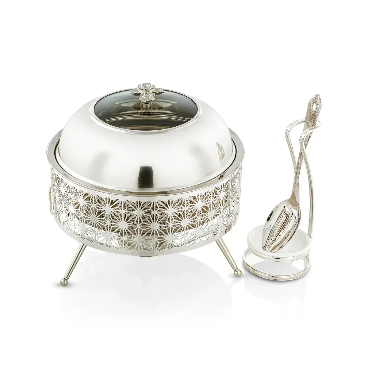 Chafing dish, silver. - Mawaeen