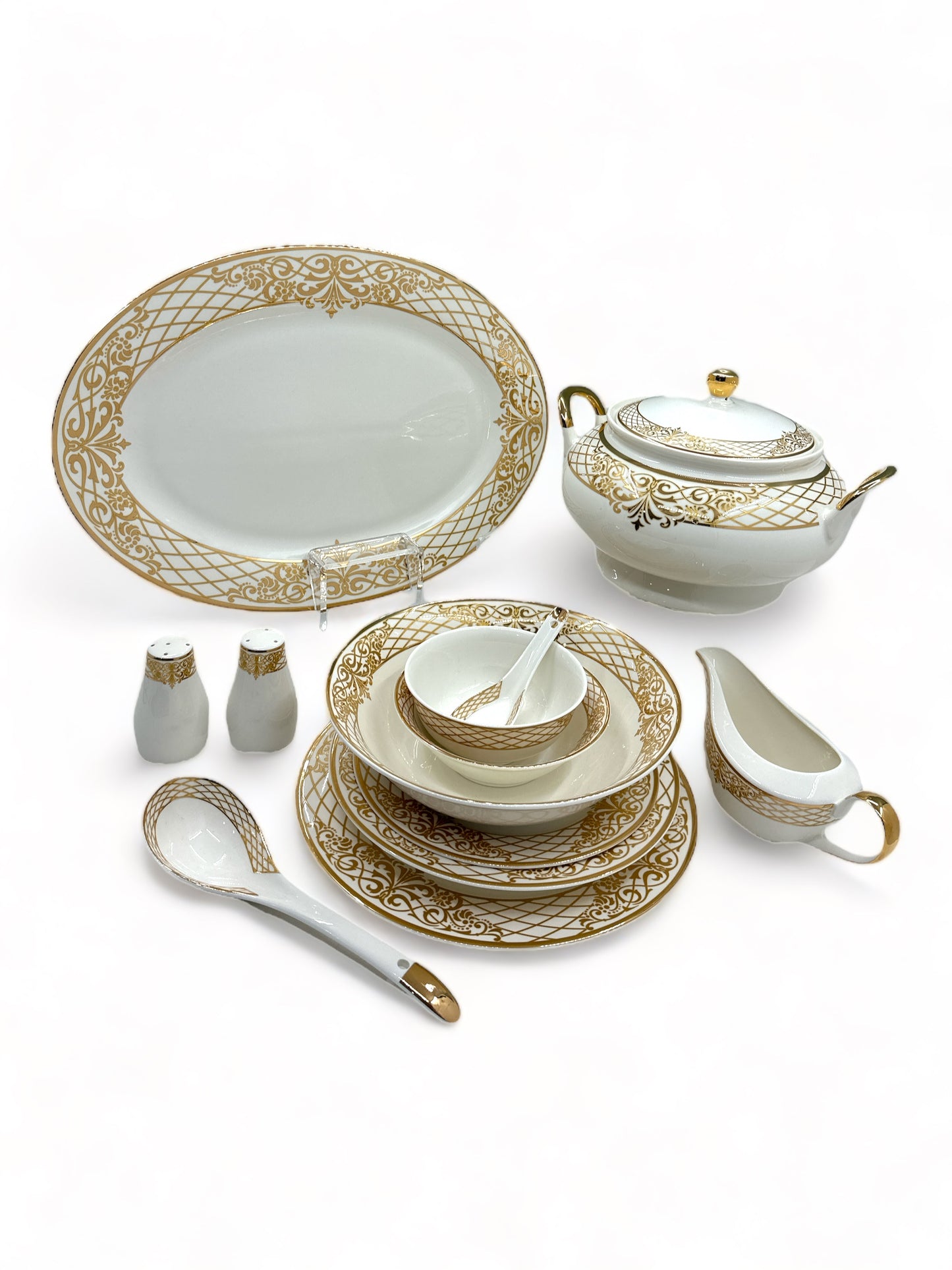 Decorative dinnerware set 45 PC - Mawaeen