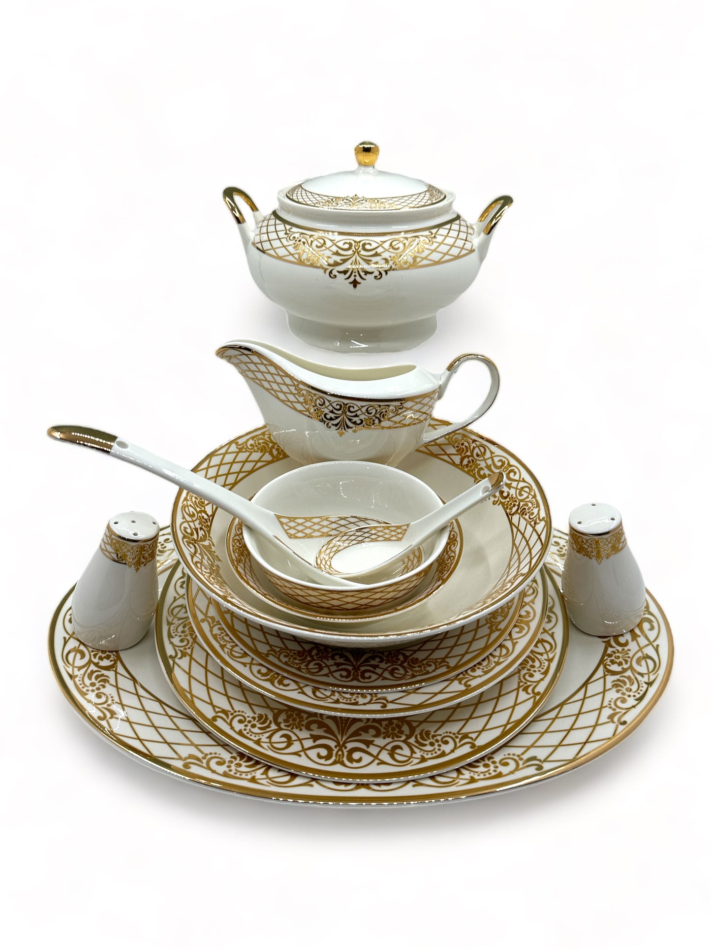 Decorative dinnerware set 45 PC - Mawaeen