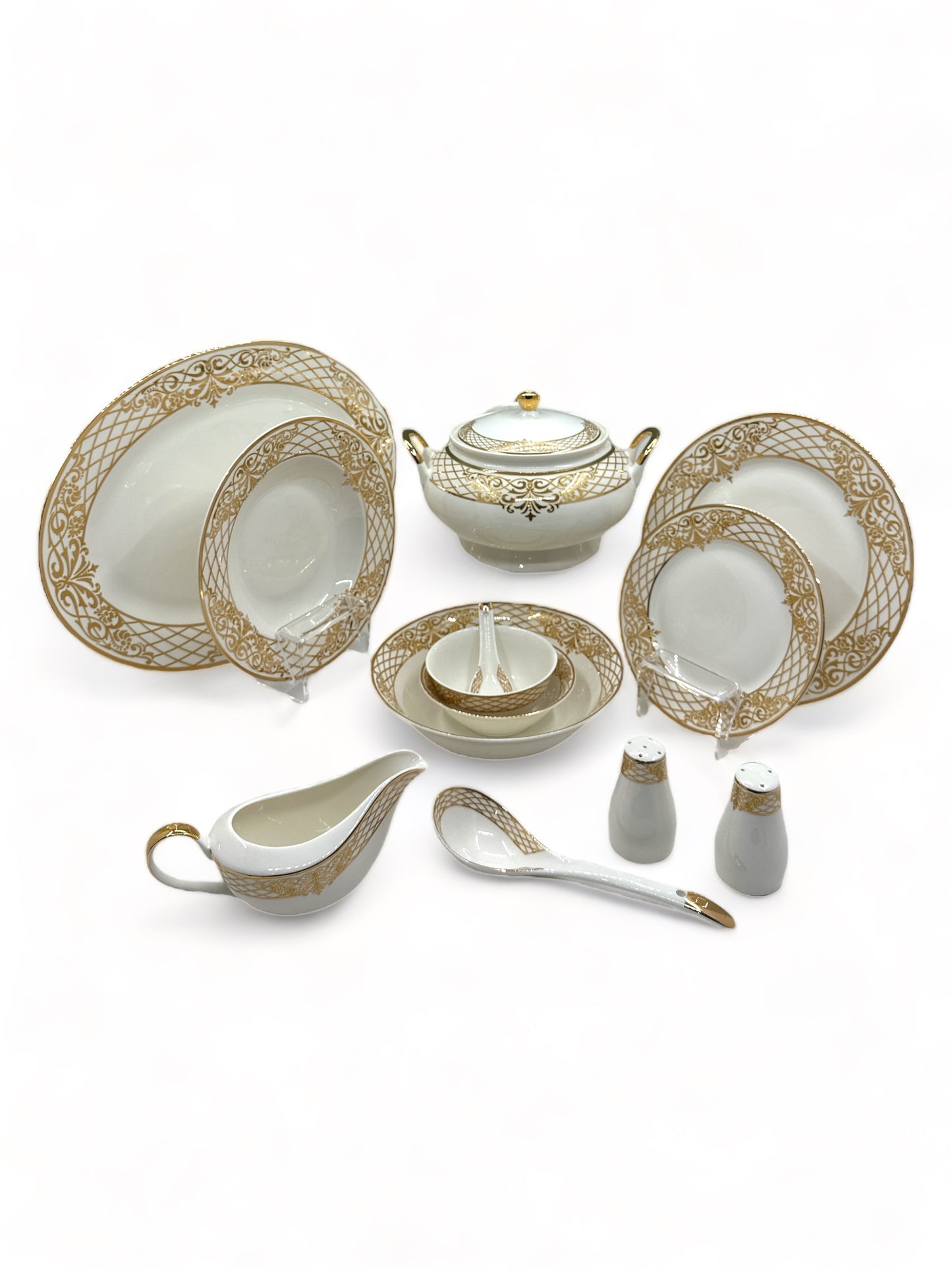 Decorative dinnerware set 45 PC - Mawaeen