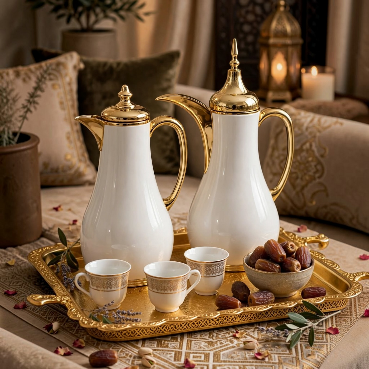 طقم قوارير من الذهب الأبيض nadt-whg