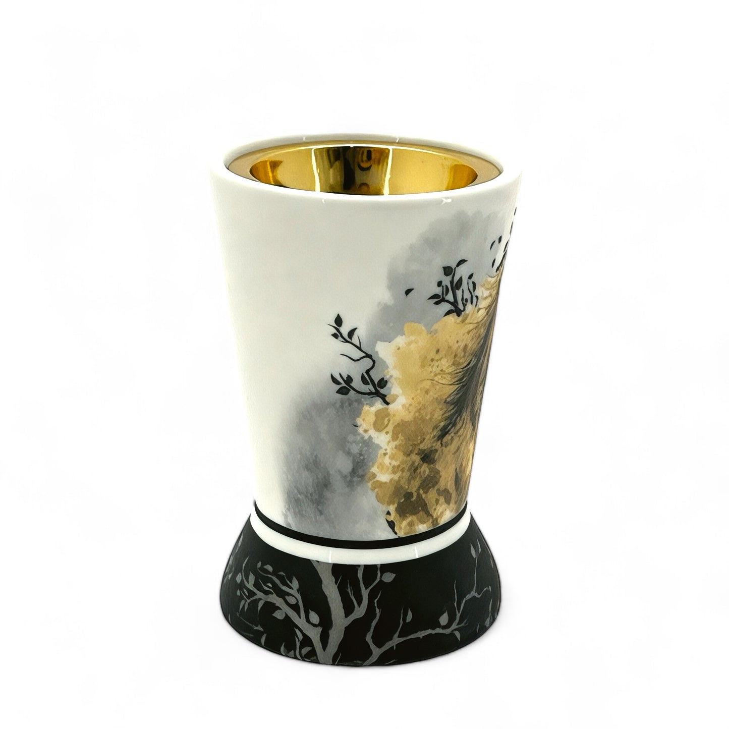 Artistic Horse-Design Incense Burner with Gold Accents - Mawaeen