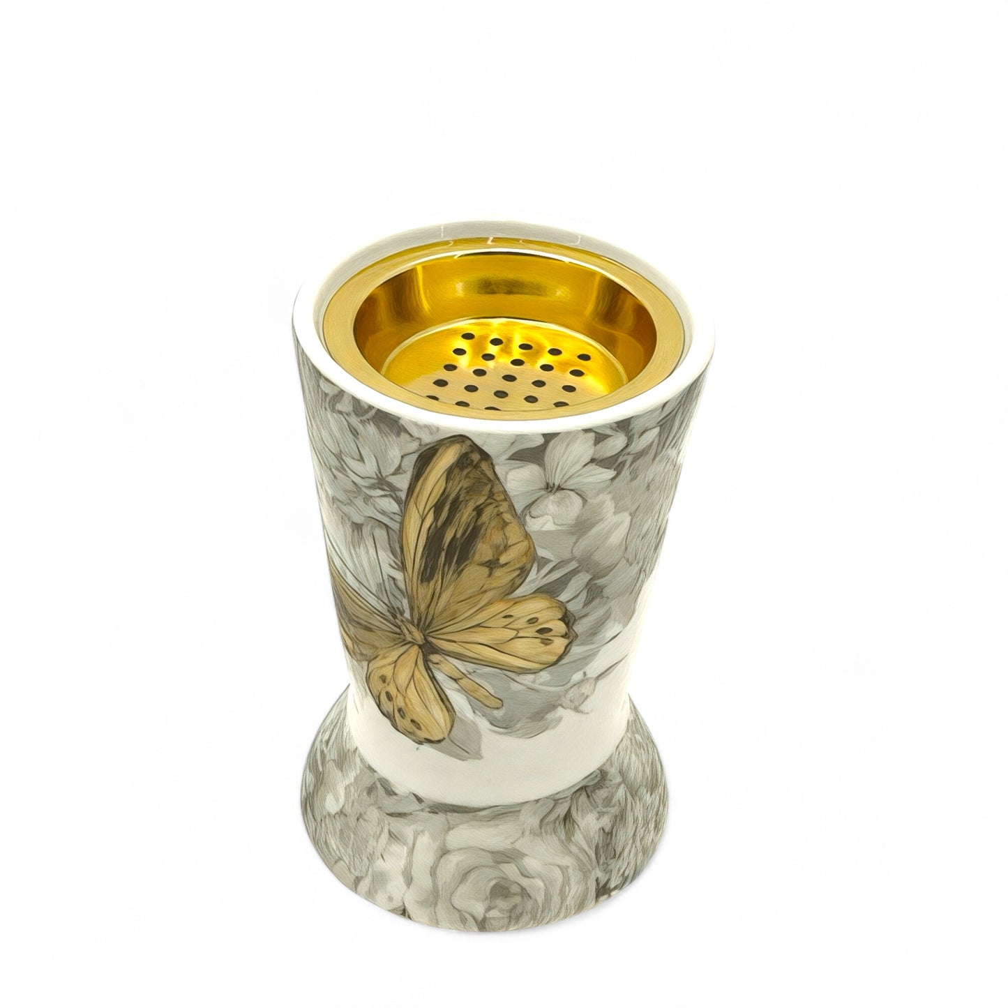 Elegant Butterfly-Design Incense Burner with Gold Interior - Mawaeen