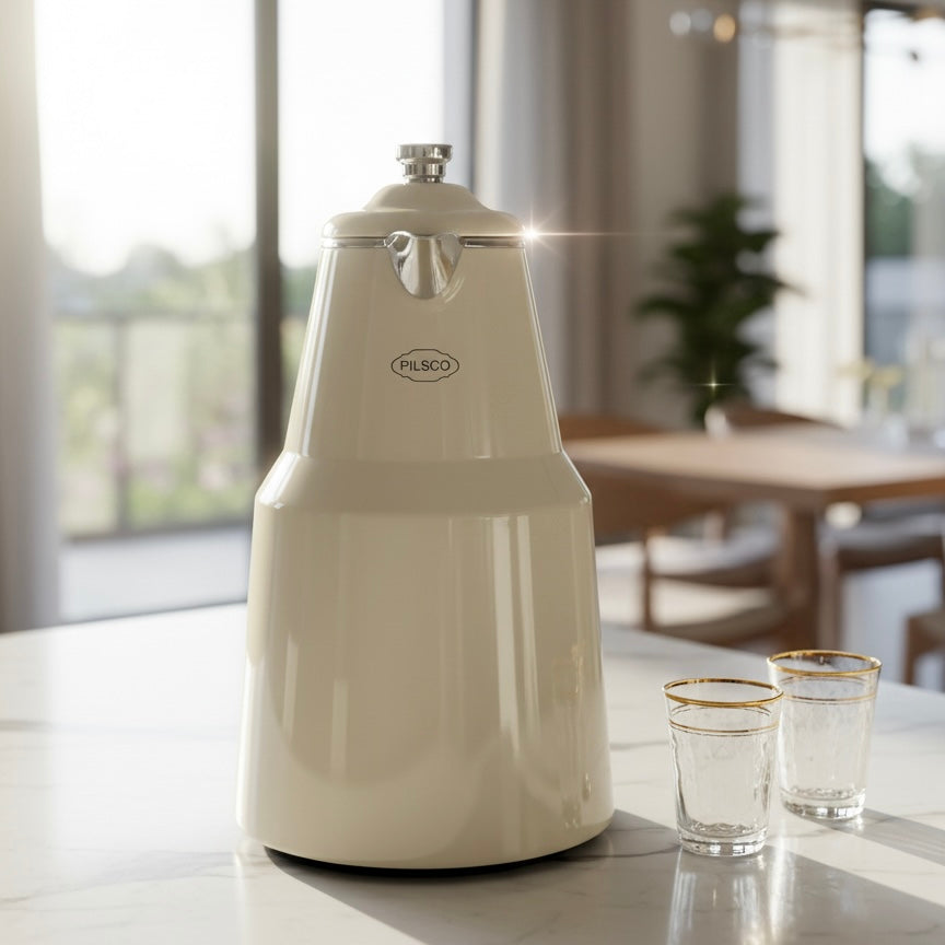 Pilsco Premium Thermal Flask – (Ivory & Silver, 1.3L)