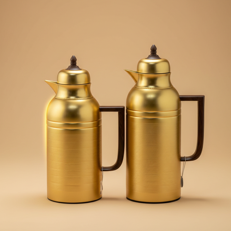 NICE Dallah Set – 0.7L & 1L - Matt Gold - Mawaeen