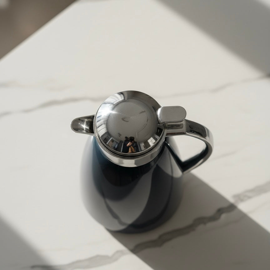 Emsa Premium Blue & Silver Thermal Coffee Flask – 1L