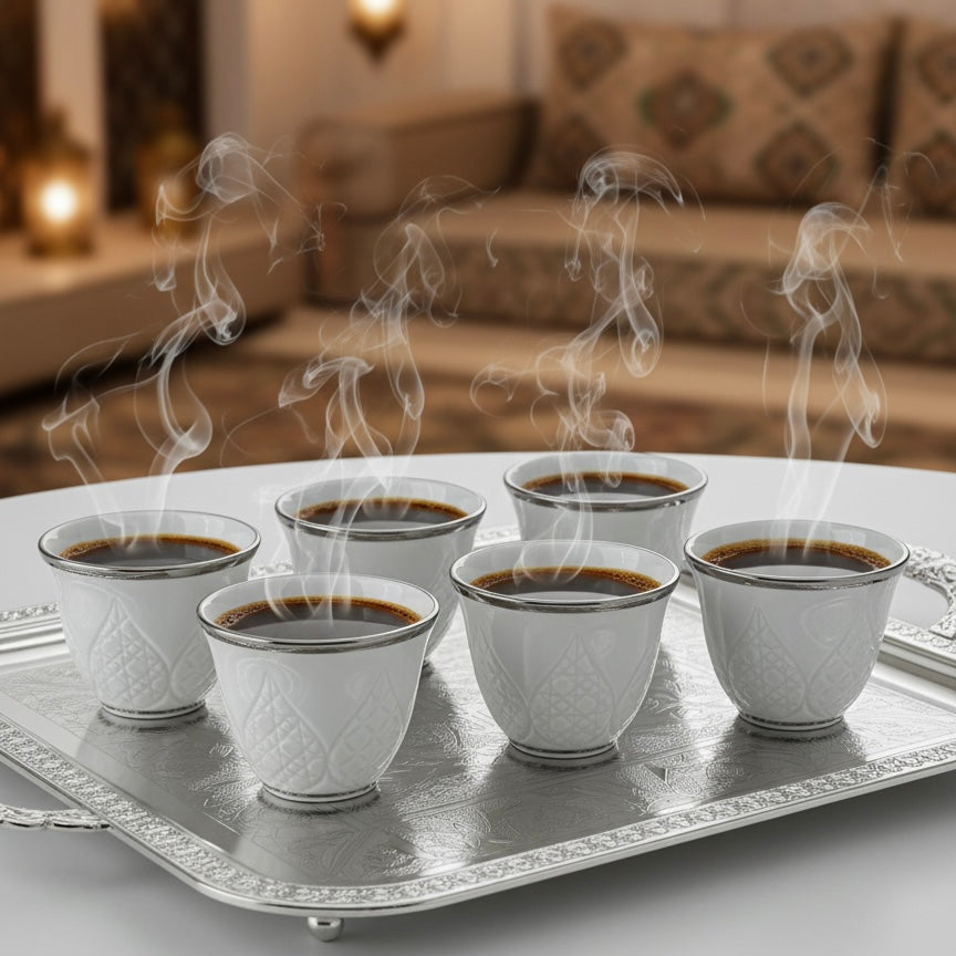 Cawa Arabic Coffee Cups Set S/Line – 12 Pieces (80cc)
