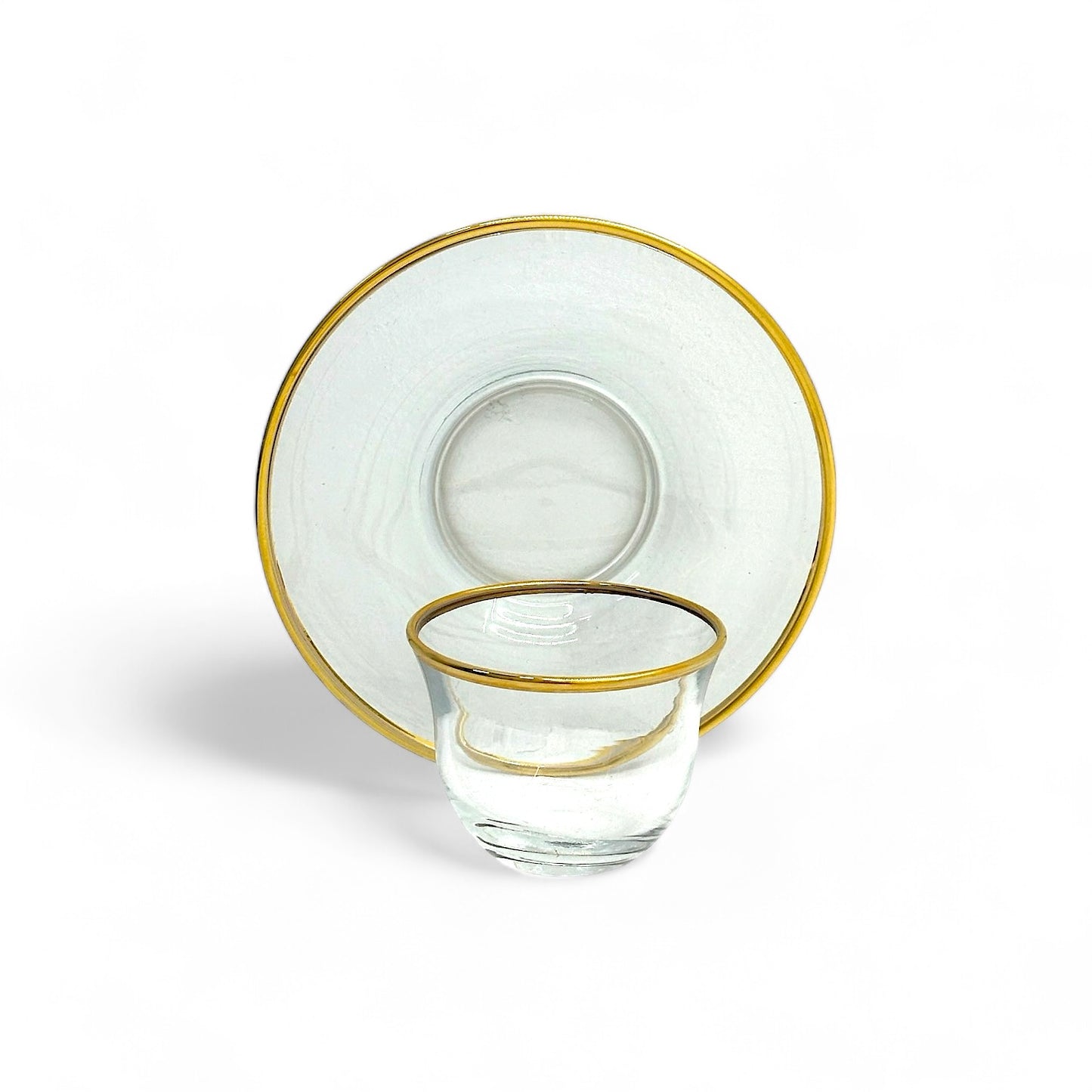 Minimalist Gold&silver-Rimmed Tea Set