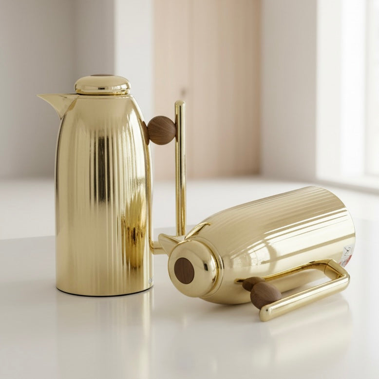 Premium Dallah Set Gold – 1L & 1L - Mawaeen