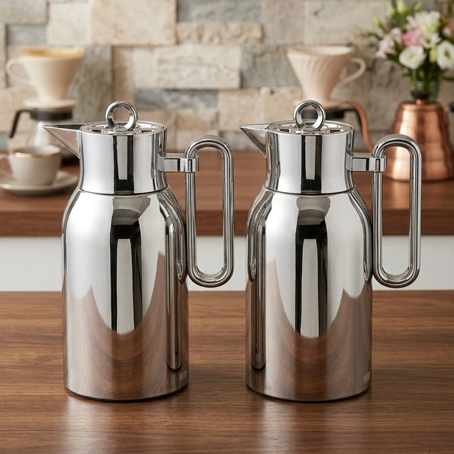 Regal Dallah Set Silver – 1L & 1L - Mawaeen