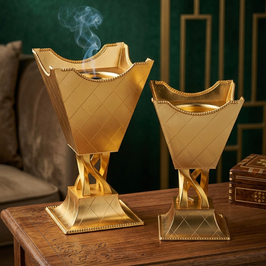Luxury Decorative Incense Burner F/Gold - (S) - Mawaeen