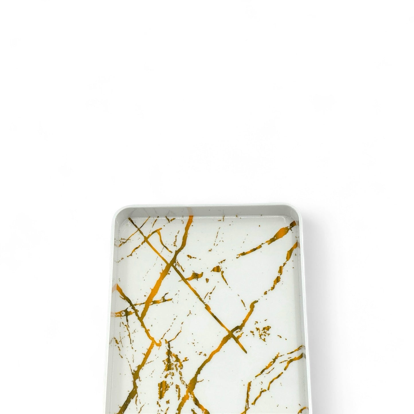Modern Marble-Inspired Tray Set