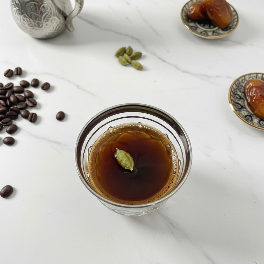 Cawa Arabic Coffee Cups Set Silver – 12 Pieces (80cc, Turkish Made)