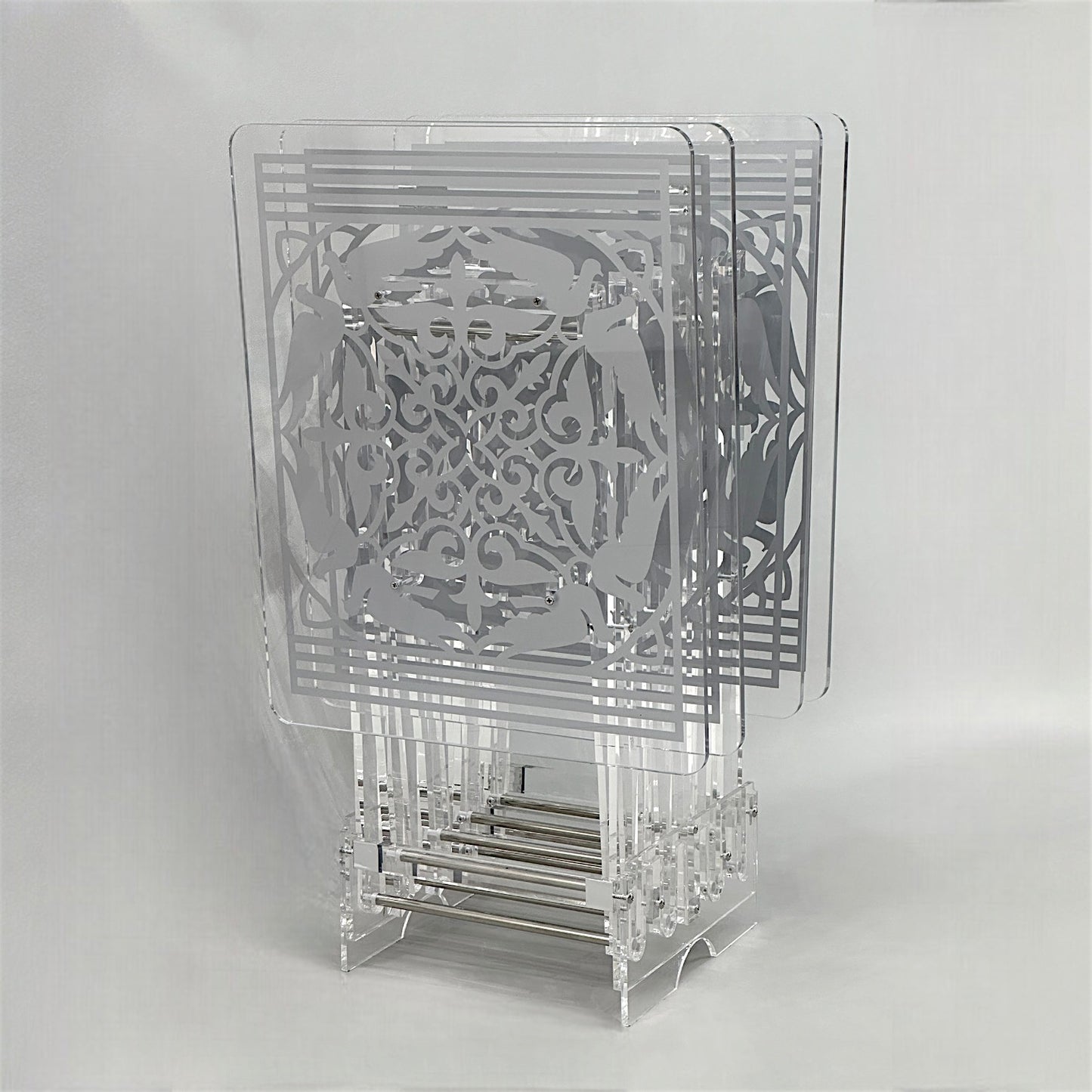 Stylish 4-Piece Acrylic Table Set