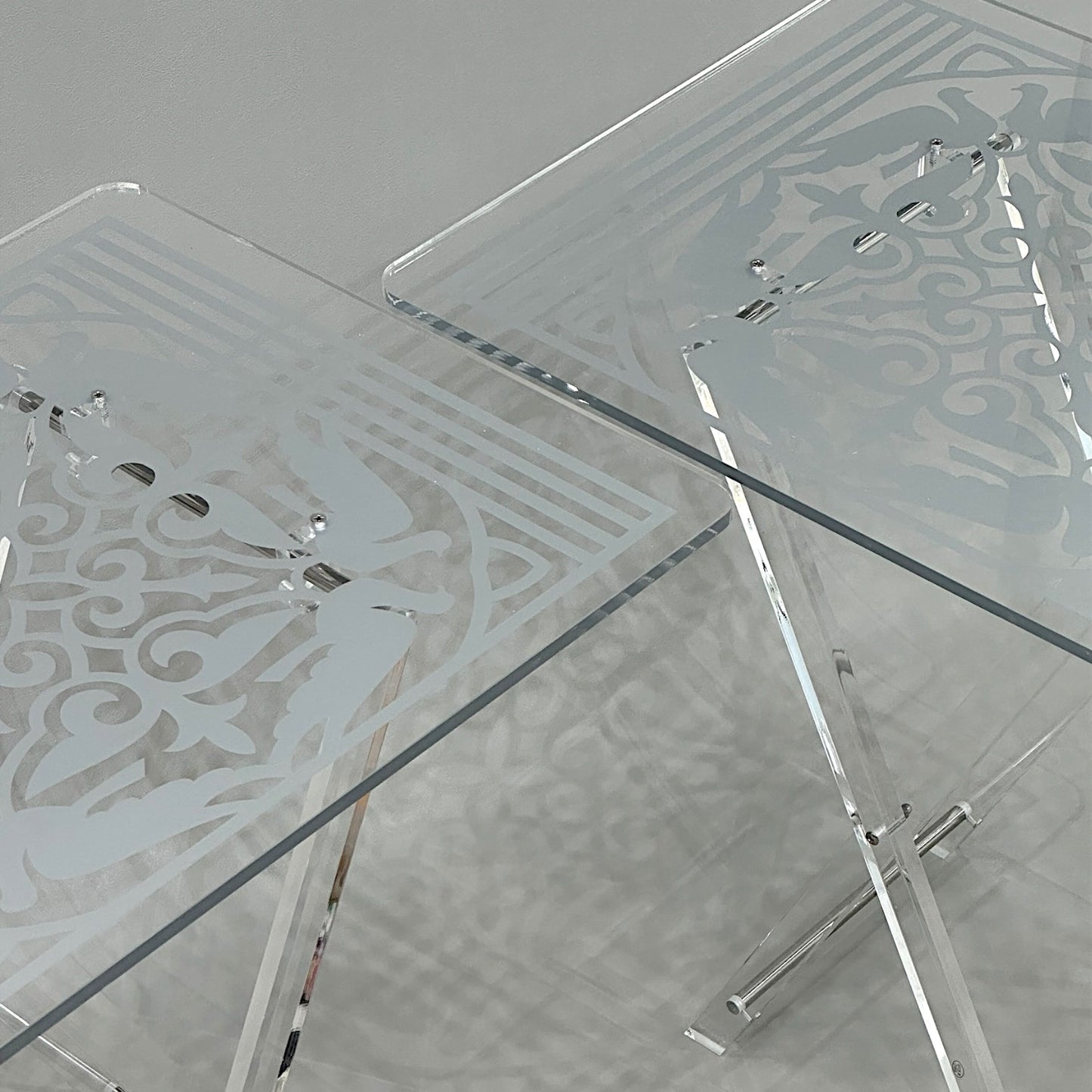 Stylish 4-Piece Acrylic Table Set