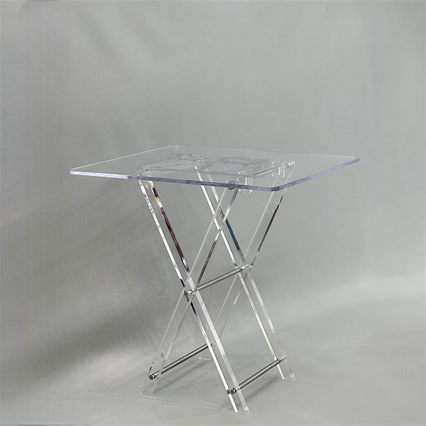 Luxe 4-Piece Acrylic Table Set with Gold Accents