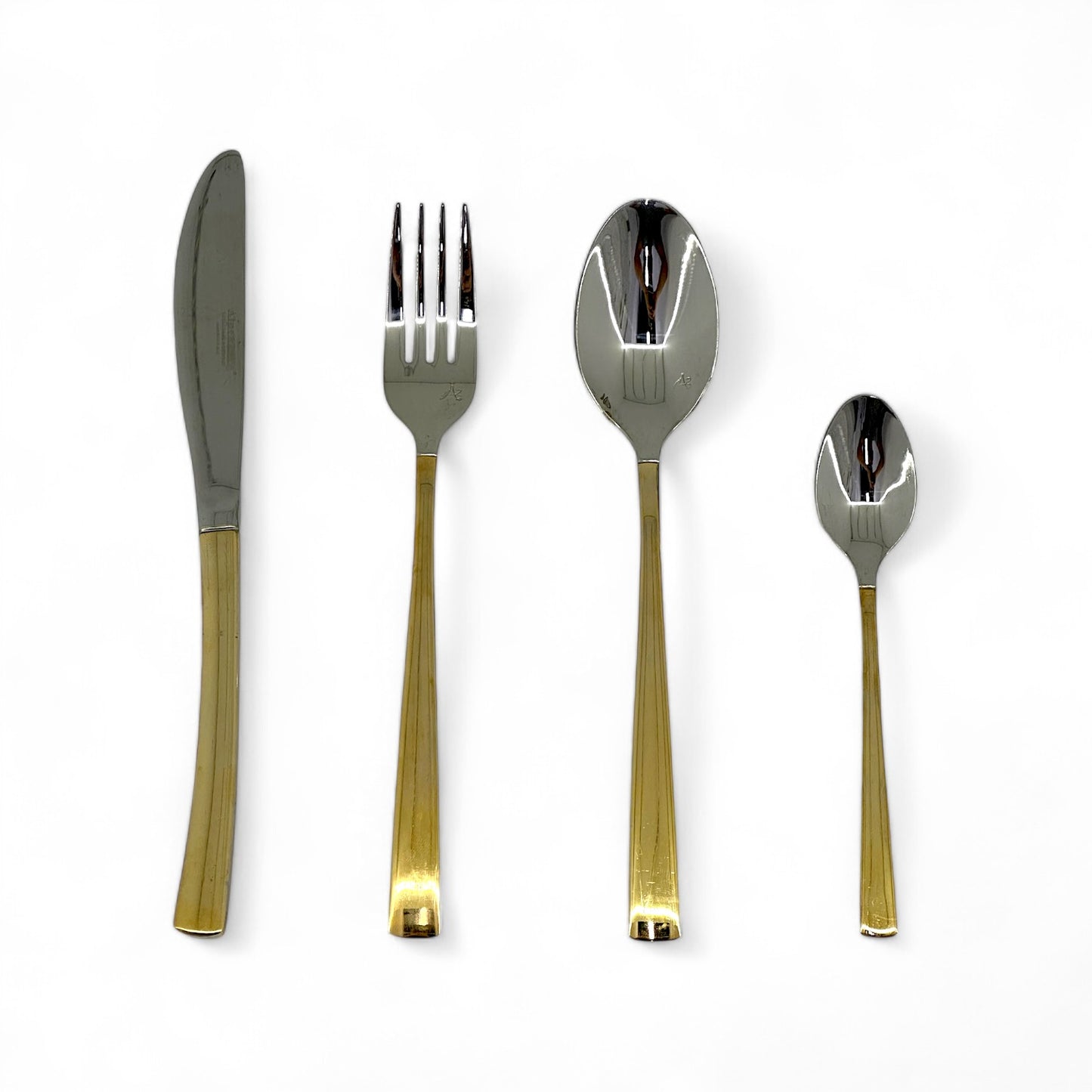 Elegant Gold-Accented Cutlery Set