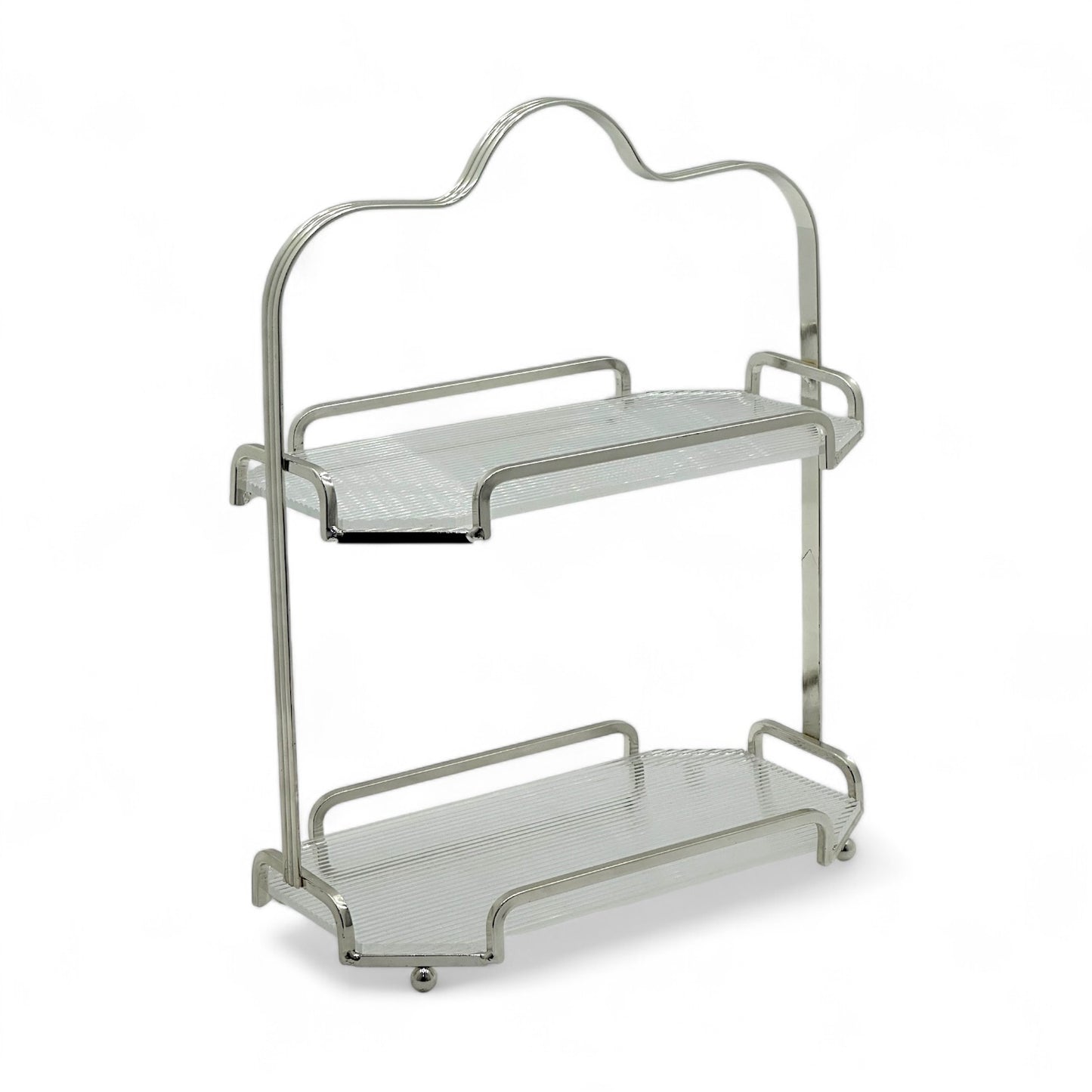 Luxurious 2-Tier Metal Cake Stand