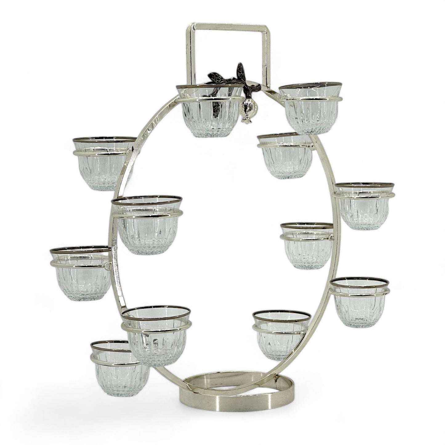 Silver-Plated Pomegranate Coffee Cup Carousel
