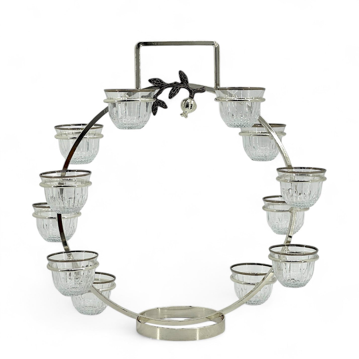 Silver-Plated Pomegranate Coffee Cup Carousel