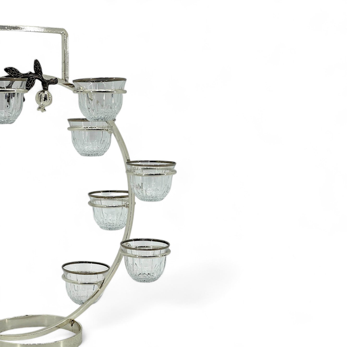 Silver-Plated Pomegranate Coffee Cup Carousel