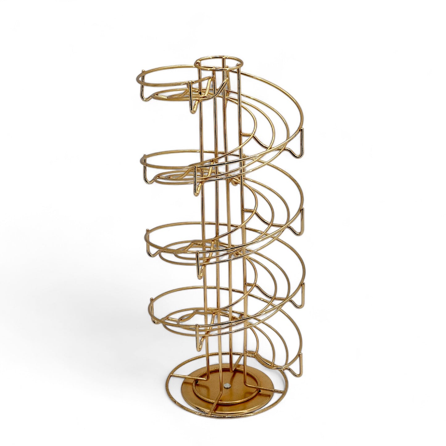 Gold-Plated Spiral Coffee Cup Holder