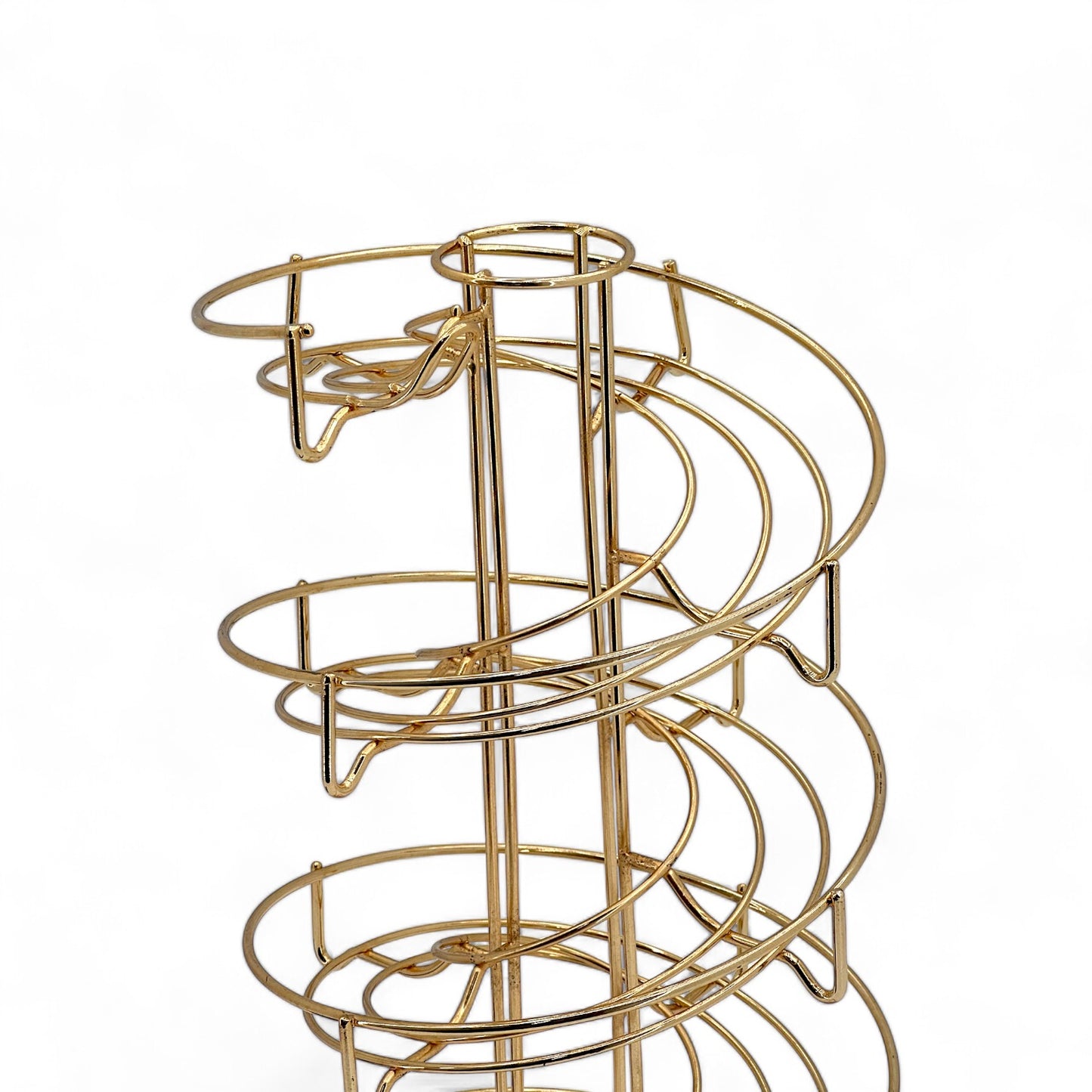 Gold-Plated Spiral Coffee Cup Holder