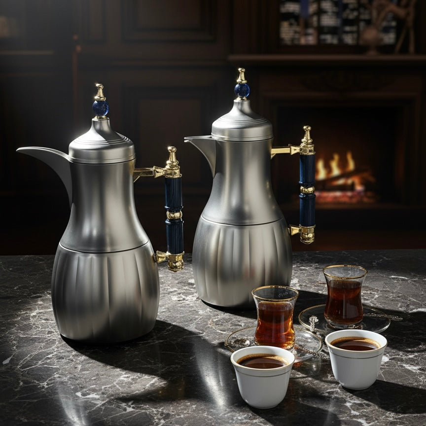 Premium Modern Dallah Set – Elegant Contemporary Design (1L + 1L)