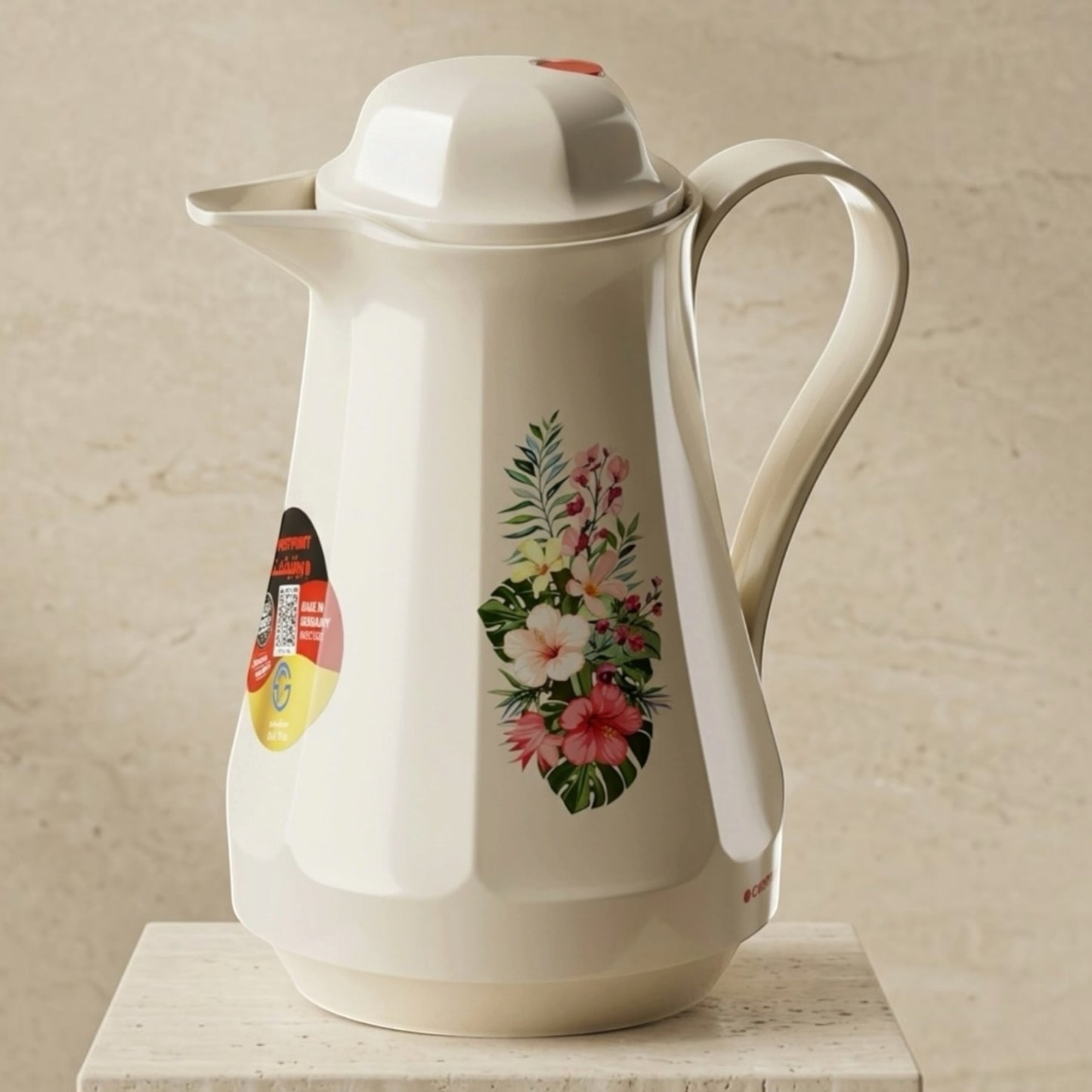 Rotpunkt German Vacuum Flask – Tropical Floral Print Edition (1.0 Liter)