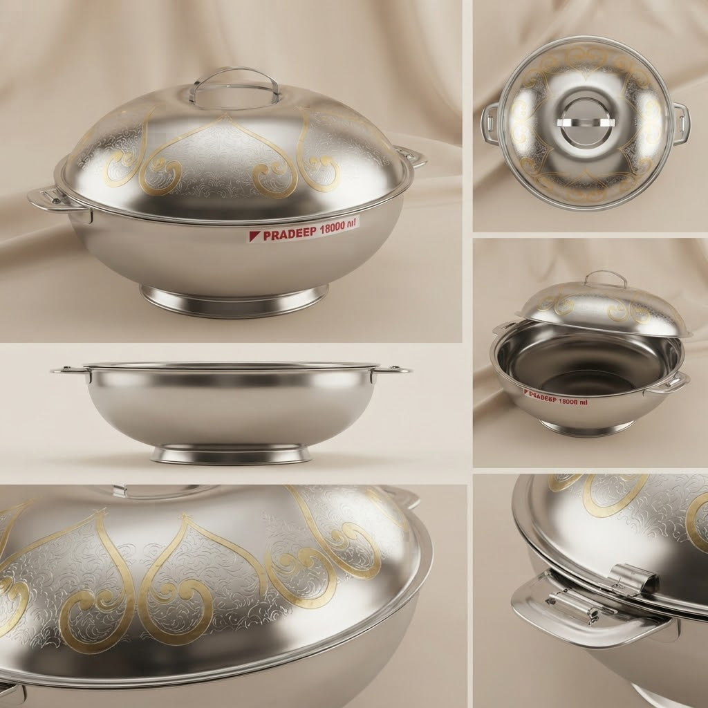 Pradeep 18/10 Stainless Steel Hotpot – 24 L