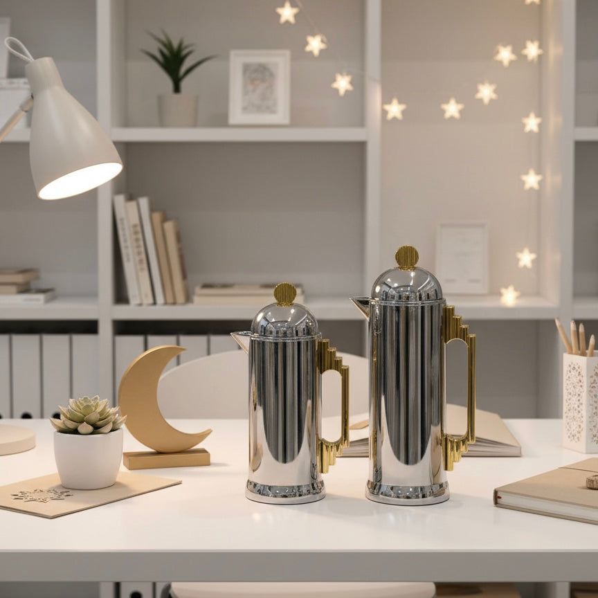 Title Al Marjan Dallah Set – 0.7L & 1L - S/Gold - Mawaeen