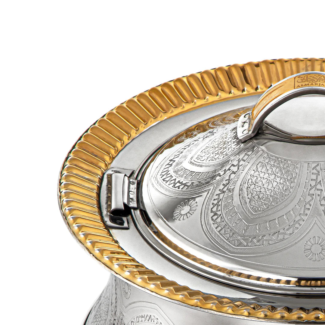 Afrah Collection Stainless Steel Hot Pot Silver & Gold - Mawaeen