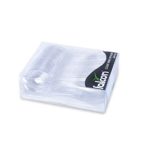 Mini spoon clear 50pcs - Mawaeen