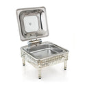 Chafing dish, silver with gold accents. - Mawaeen