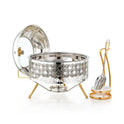 Chafing dish, silver and gold - Mawaeen