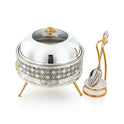Chafing dish, silver and gold - Mawaeen