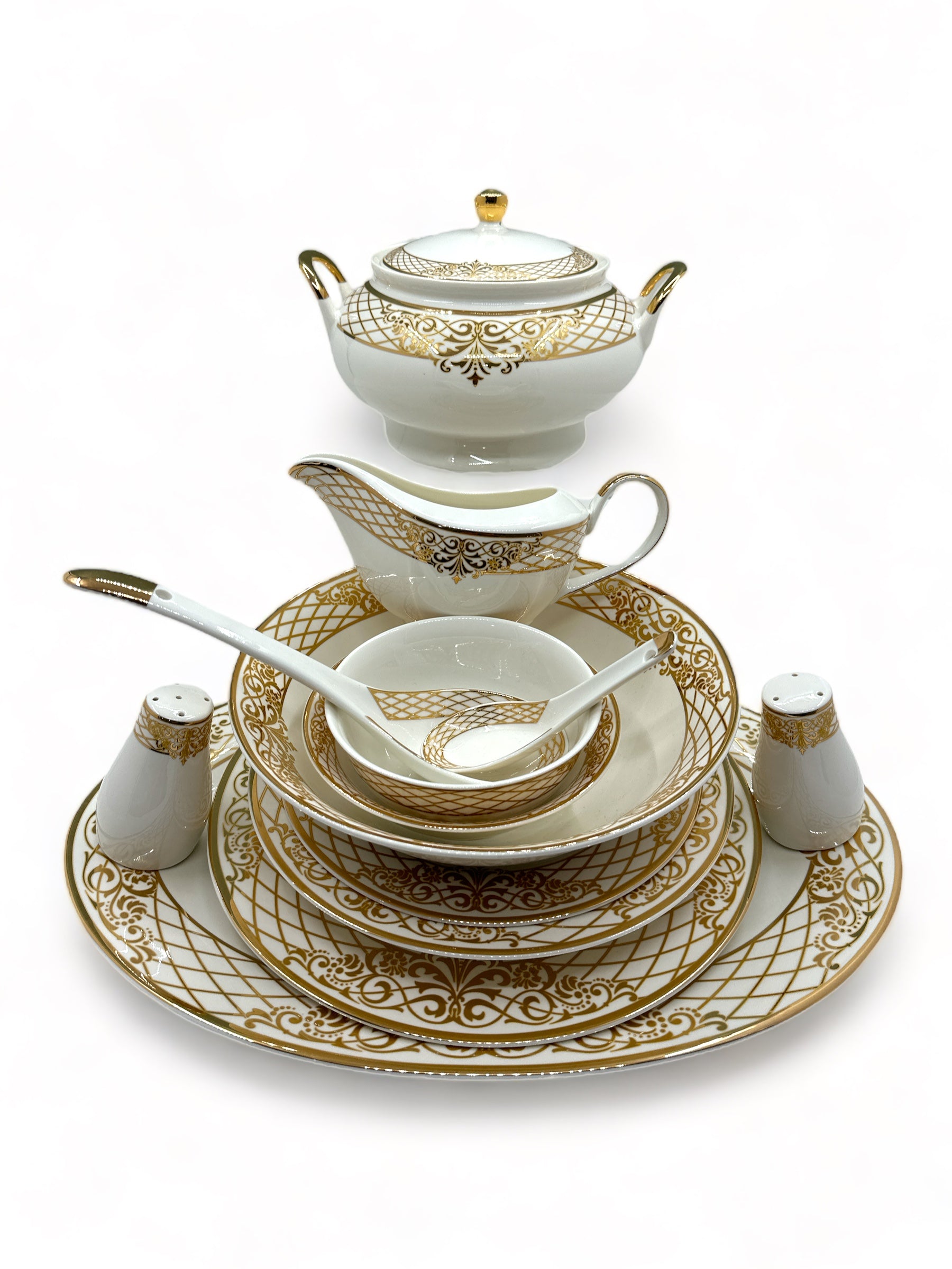 Decorative dinnerware set 45 PC - Mawaeen