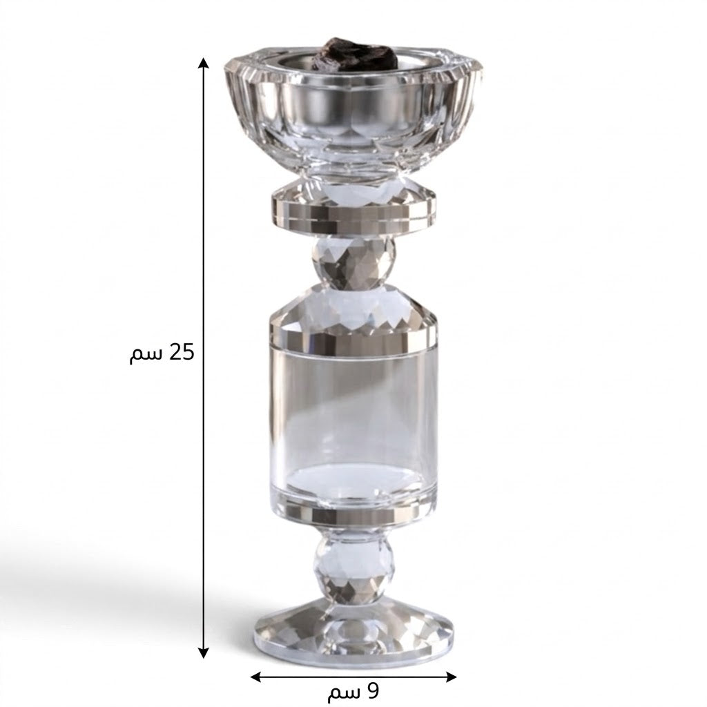 Luxury All-Glass Crystal Incense Burner – (L)