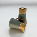 Modern Ribbed Flask Set with Wooden Handles