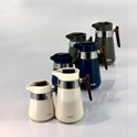Modern Flask Set with Wooden Handles and Sleek Design