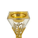 Elegant Trio of Gold and Glass Incense Burners - Mawaeen