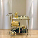 Silver and Gold Serving Trolley