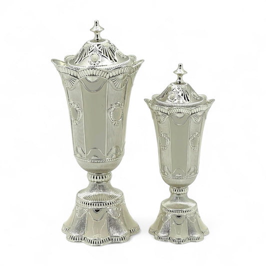 Silver burners decorated with elegant design