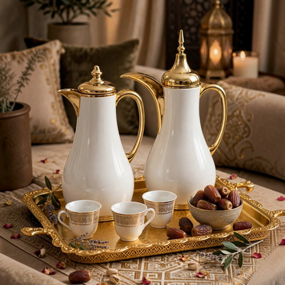 طقم قوارير من الذهب الأبيض nadt-whg