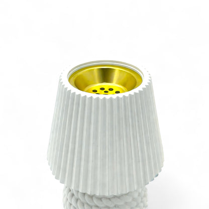 Chic White Rope-Inspired Incense Burner - Mawaeen