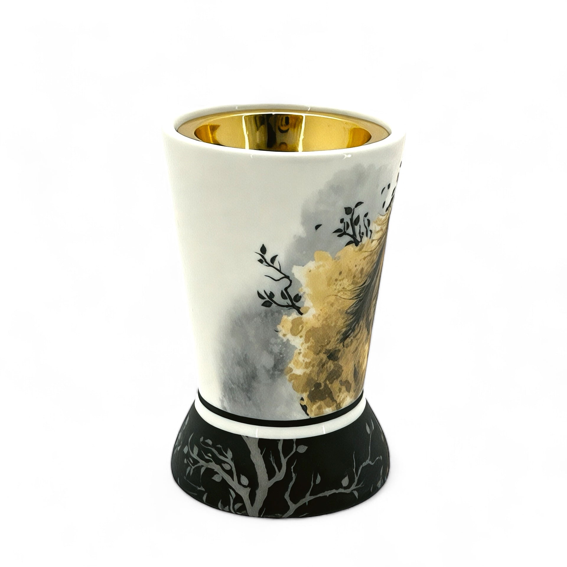Artistic Horse-Design Incense Burner with Gold Accents - Mawaeen