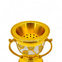 Elegant Gold and White Incense Burner - Mawaeen