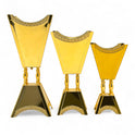 Elegant Trio of Gold Incense Burners - Mawaeen