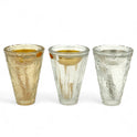Set of Elegant Glass Incense Burners with Gold Accents - Mawaeen